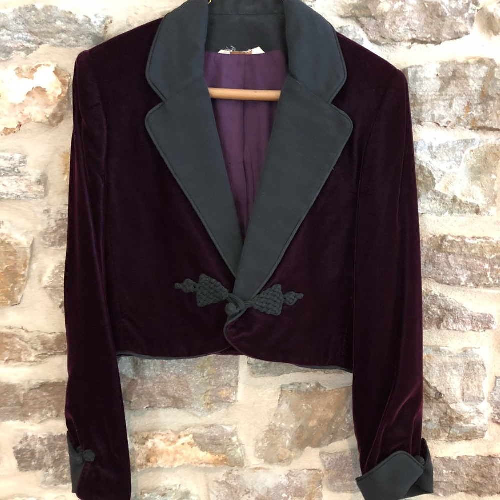 Purple Felt Blazer Jacket